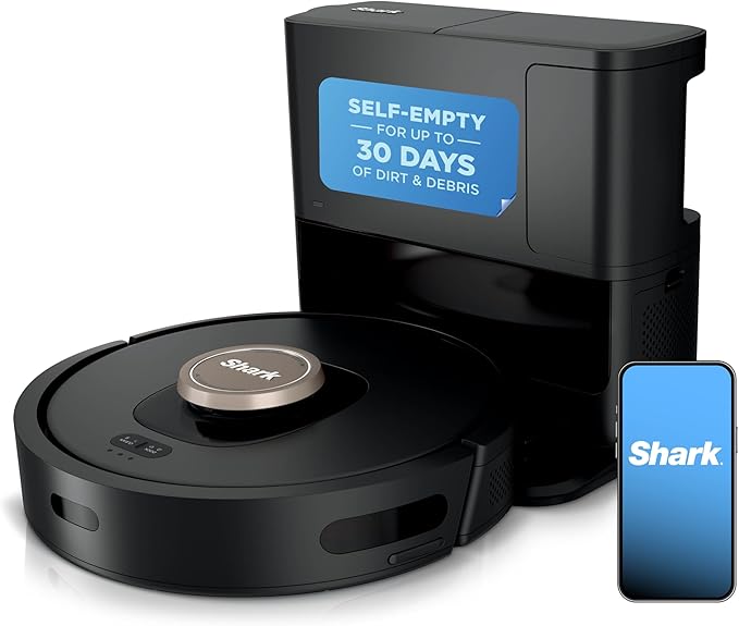 AV2501AE AI Robot Vacuum with XL HEPA Self-Empty Base, Bagless, 60-Day Capacity, LIDAR Navigation, Perfect for Pet Hair, Compatible with Alexa, Wi-Fi Connected, Carpet & Hard Floor, Black