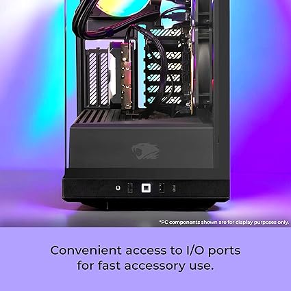 Y40 PRO Black Gaming PC Desktop Computer AMD Ryzen 9 7900X CPU, NVIDIA GeForce RTX 5070Ti 16GB GPU, 32GB DDR5 RGB 5200MHz RAM, 2TB NVMe SSD, Windows 11 Home, Keyboard, Mouse - Y40BA9N57T01