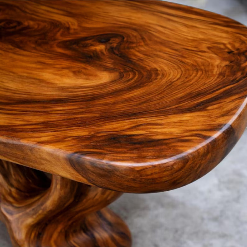 Solid Wood Tree Root Console Table – Organic Sculptural Hallway Table